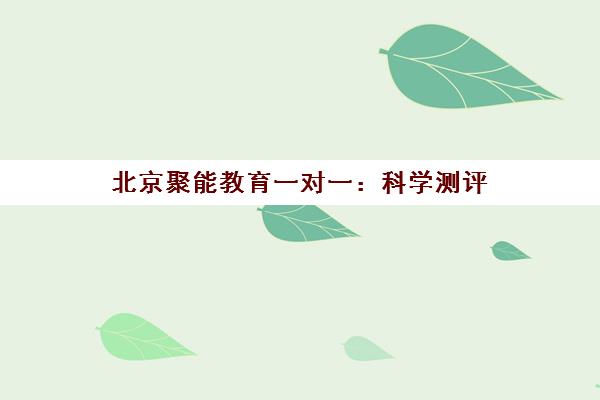 北京聚能教育一对一 科学测评 定制方案 突破学习瓶颈