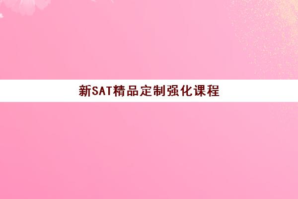 新SAT精品定制强化课程 新SAT精品定制强化课程