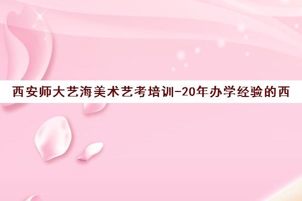 西安师大艺海美术艺考培训-20年办学经验的西北影响力画室