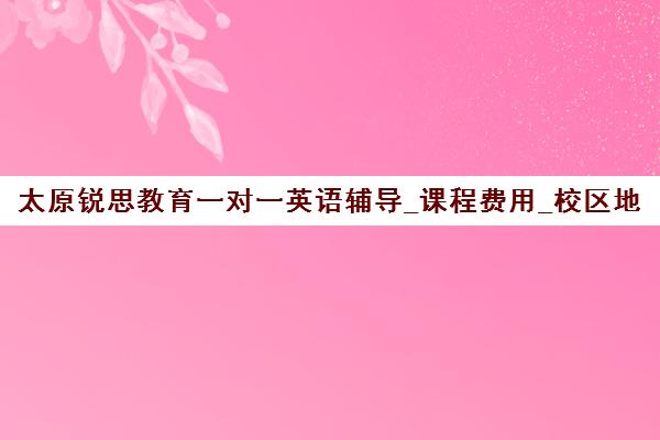 太原锐思教育一对一英语辅导_课程费用_校区地址_高考冲刺班