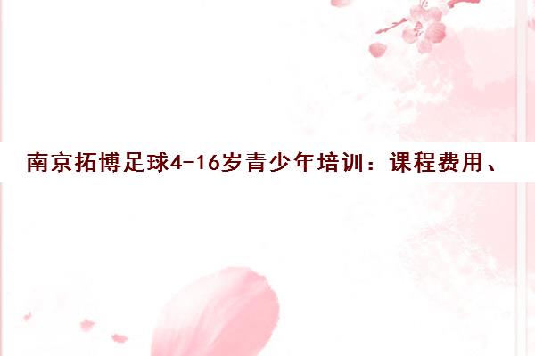 南京拓博足球4-16岁青少年培训 课程费用、校区地址全介绍