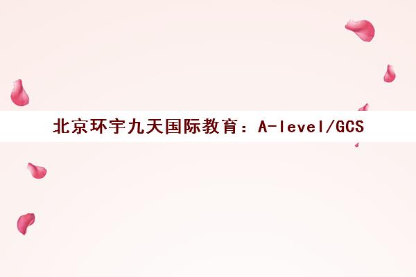 北京环宇九天国际教育 A-level/GCSE/雅思/托福培训课程
