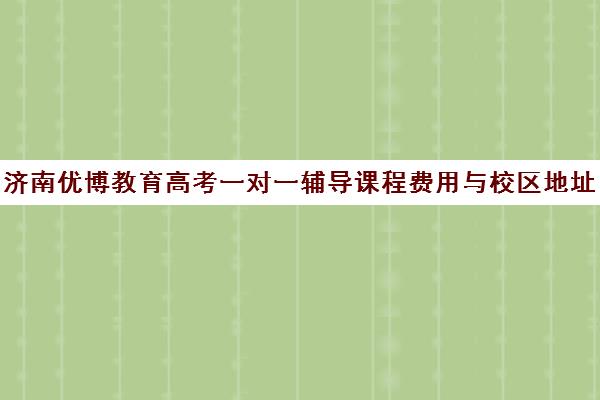 济南优博教育高考一对一辅导课程费用与校区地址 济南优博教育高考一对一辅导课程费用与校区地址