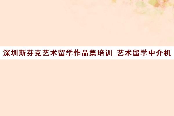深圳斯芬克艺术留学作品集培训_艺术留学中介机构-斯芬克官网
