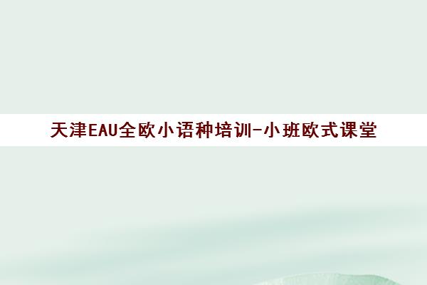 天津EAU全欧小语种培训-小班欧式课堂 专业德法西意语教学 天津EAU全欧小语种培训-小班欧式课堂 专业德法西意语教学