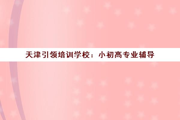 天津引领培训学校 小初高专业辅导 师资强课程全面 天津引领培训学校 小初高专业辅导 师资强课程全面