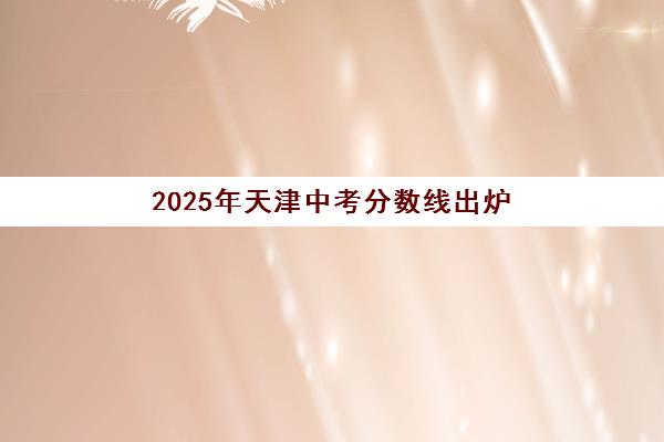 2025年天津中考分数线出炉 附锐思教育择校指南