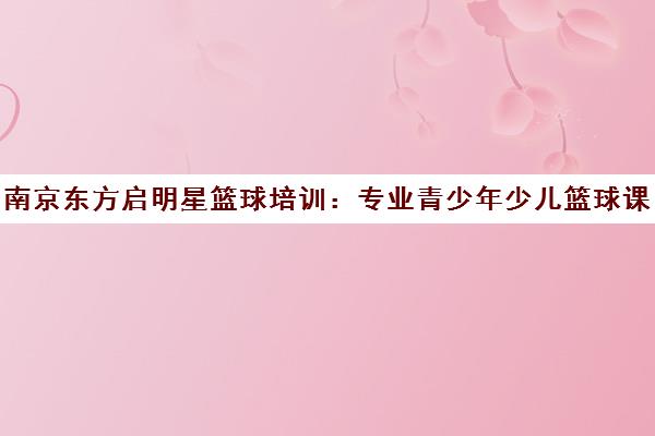 南京东方启明星篮球培训 专业青少年少儿篮球课程基地