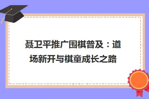 聂卫平推广围棋普及 道场新开与棋童成长之路