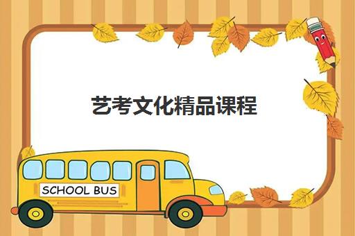 艺考文化精品课程 艺考文化精品课程