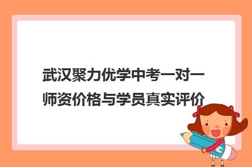 武汉聚力优学中考一对一师资价格与学员真实评价详细解读