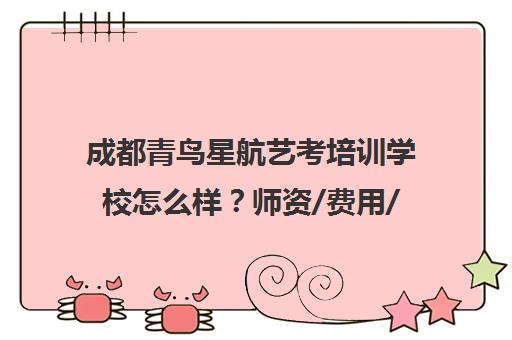 成都青鸟星航艺考培训学校怎么样？师资/费用/口碑全介绍