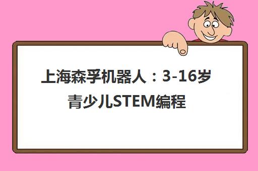 上海森孚机器人 3-16岁青少儿STEM编程与机器人启蒙教育