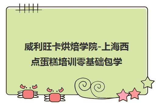 威利旺卡烘焙学院-上海西点蛋糕培训零基础包学-全国连锁