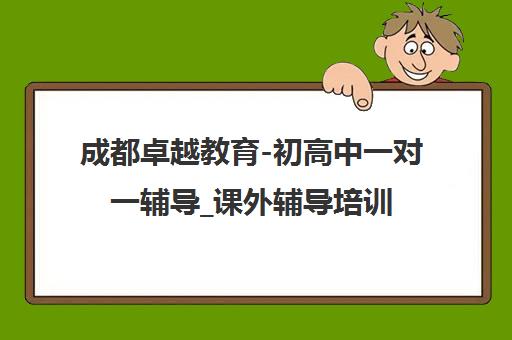 成都卓越教育-初高中一对一辅导_课外辅导培训机构