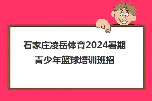 石家庄凌岳体育2024暑期青少年篮球培训班招生启动