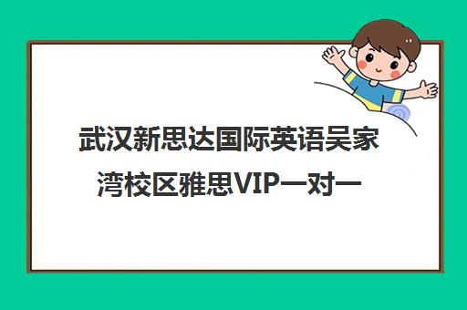 武汉新思达国际英语吴家湾校区雅思VIP一对一培训班课程介绍