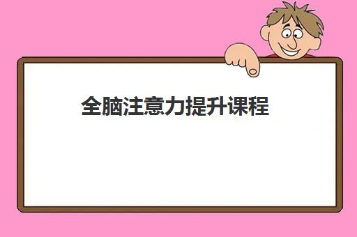 全脑注意力提升课程 全脑注意力提升课程