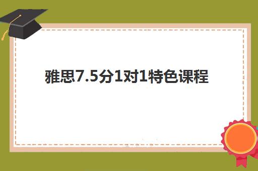 雅思7.5分1对1特色课程 雅思7.5分1对1特色课程