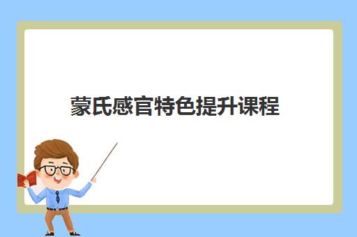 蒙氏感官特色提升课程 蒙氏感官特色提升课程