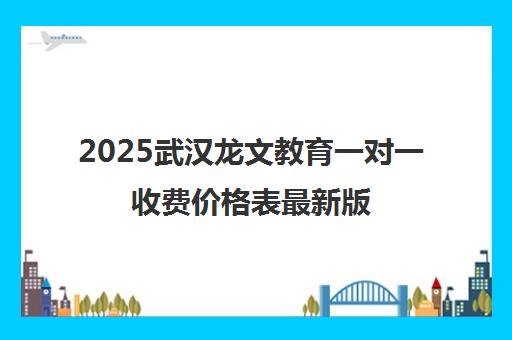 2025武汉龙文教育一对一收费价格表最新版