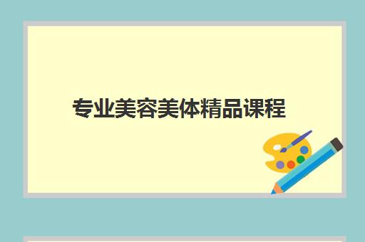 专业美容美体精品课程