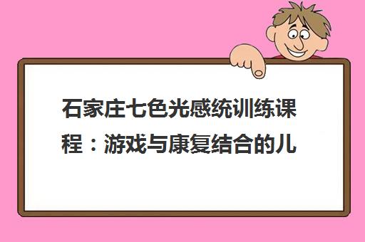 石家庄七色光感统训练课程 游戏与康复结合的儿童特教项目