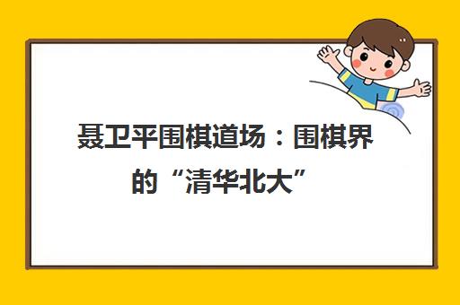 聂卫平围棋道场 围棋界的“清华北大” 助力素质教育新发展