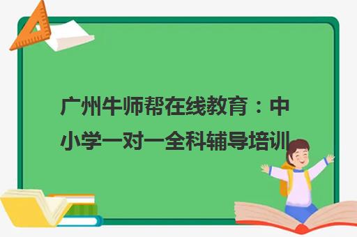 广州牛师帮在线教育 中小学一对一全科辅导培训
