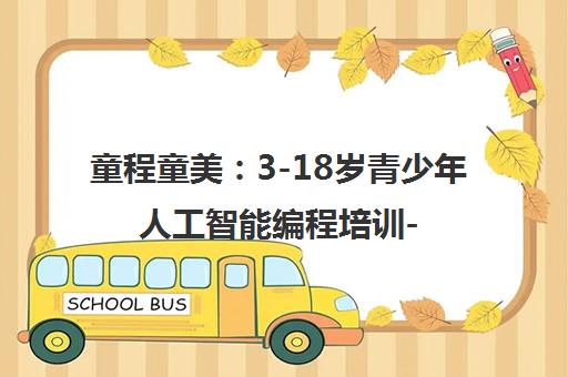 童程童美 3-18岁青少年人工智能编程培训-机器人编程课程