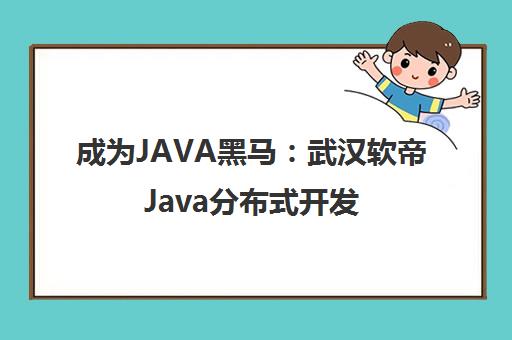 成为JAVA黑马 武汉软帝Java分布式开发培训班-学费地址课程介绍
