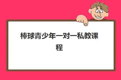 棒球青少年一对一私教课程 棒球青少年一对一私教课程