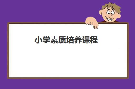 小学素质培养课程 小学素质培养课程