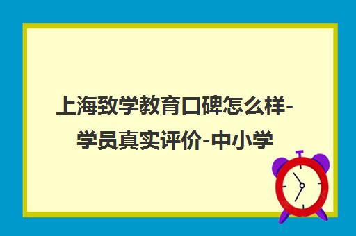 上海致学教育口碑怎么样-学员真实评价-中小学辅导品牌