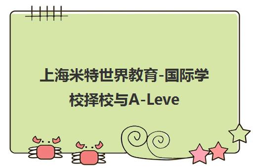 上海米特世界教育-国际学校择校与A-Level培训-地址电话