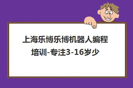 上海乐博乐博机器人编程培训-专注3-16岁少儿机器人教育