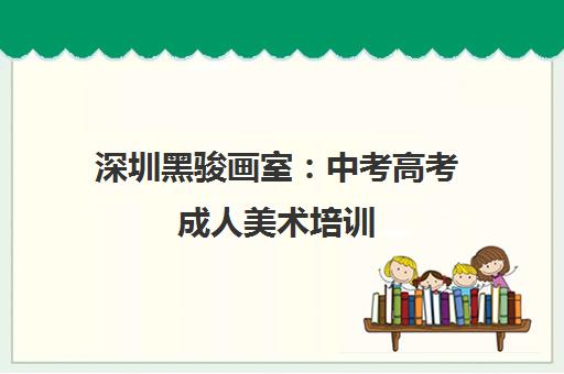 深圳黑骏画室 中考高考成人美术培训 好评不断的宝藏画室！