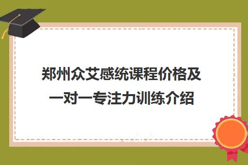 郑州众艾感统课程价格及一对一专注力训练介绍