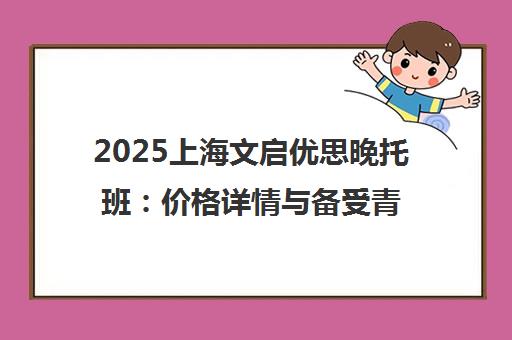 2025上海文启优思晚托班 价格详情与备受青睐的原因