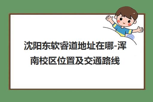 沈阳东软睿道地址在哪-浑南校区位置及交通路线指南