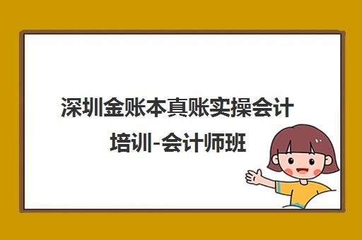 深圳金账本真账实操会计培训-会计师班