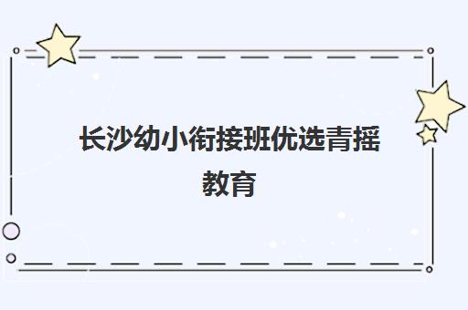 长沙幼小衔接班优选青摇教育 科学过渡助力能力提升