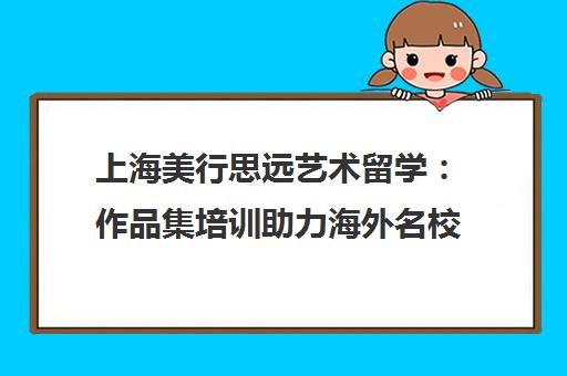 上海美行思远艺术留学 作品集培训助力海外名校申请 上海美行思远艺术留学 作品集培训助力海外名校申请