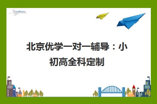 北京优学一对一辅导 小初高全科定制 查漏补缺快速提升