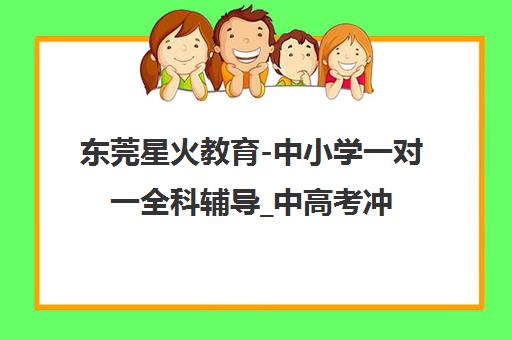 东莞星火教育-中小学一对一全科辅导_中高考冲刺_快速提分