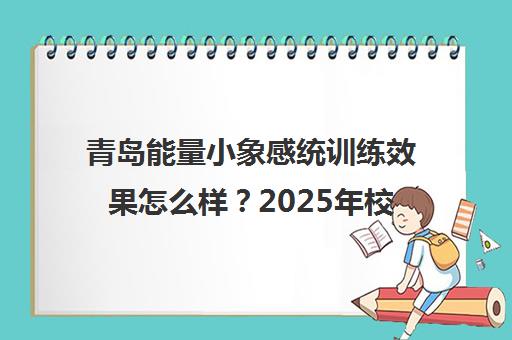 青岛能量小象感统训练效果怎么样?2025年校区排名与课程价格一览