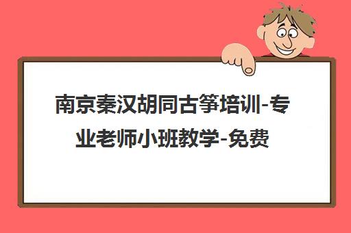 南京秦汉胡同古筝培训-专业老师小班教学-免费试听
