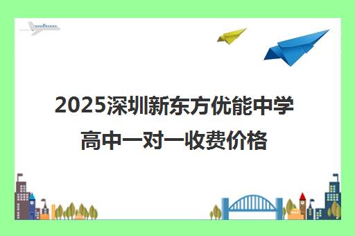 2025深圳新东方优能中学高中一对一收费价格表