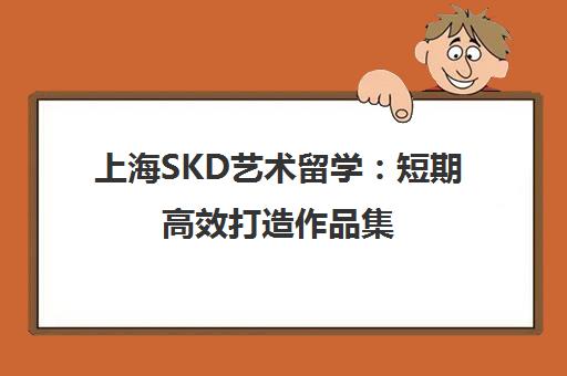 上海SKD艺术留学 短期高效打造作品集 助力圆梦名校 上海SKD艺术留学 短期高效打造作品集 助力圆梦名校