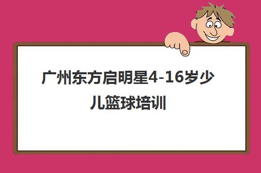广州东方启明星4-16岁少儿篮球培训 广州东方启明星4-16岁少儿篮球培训